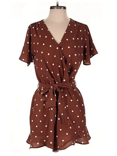 Pre-owned Gibson Romper In Brown