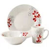 Gibson Scarlet Leaves 12 Pc Dinnerware Set In Multi