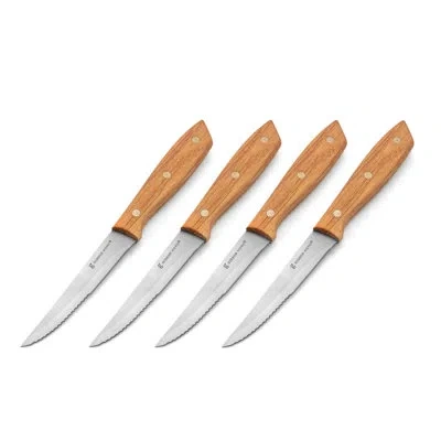 Gibson Seward Steak Knife Set In Brown