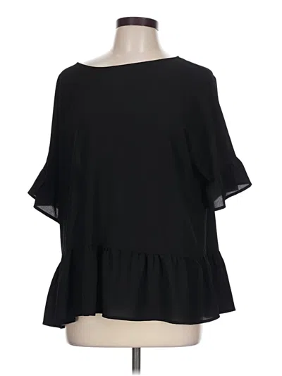 Pre-owned Gibson Short Sleeve Blouse In Black