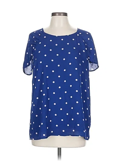 Pre-owned Gibson Short Sleeve Blouse In Blue