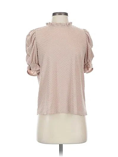 Pre-owned Gibson Short Sleeve Blouse In Brown