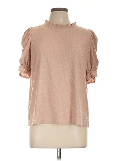 Pre-owned Gibson Short Sleeve Blouse In Brown