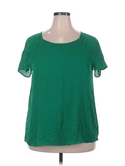 Pre-owned Gibson Short Sleeve Blouse In Green