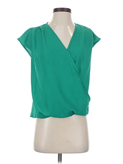 Pre-owned Gibson Short Sleeve Blouse In Green