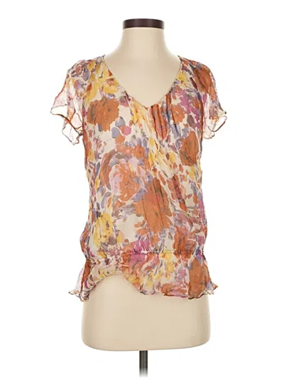 Pre-owned Gibson Short Sleeve Blouse In Orange