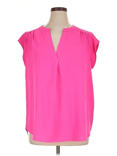 Pre-owned Gibson Short Sleeve Blouse In Pink