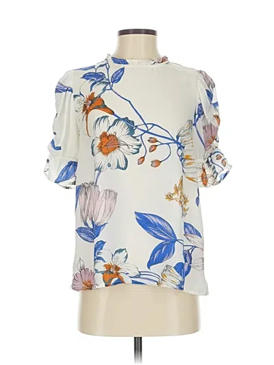 Pre-owned Gibson Short Sleeve Blouse In White