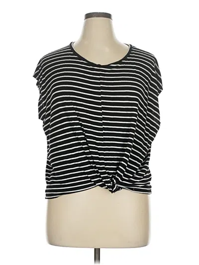 Pre-owned Gibson Short Sleeve Top Black Sweetheart Neckline Tops