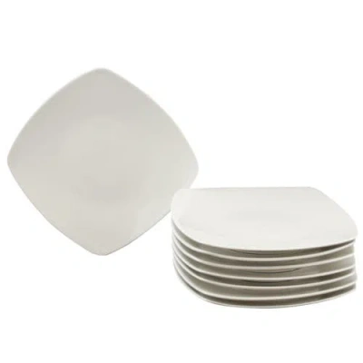 Gibson Simplicity Buffetware 8 Piece Dessert Plate In White