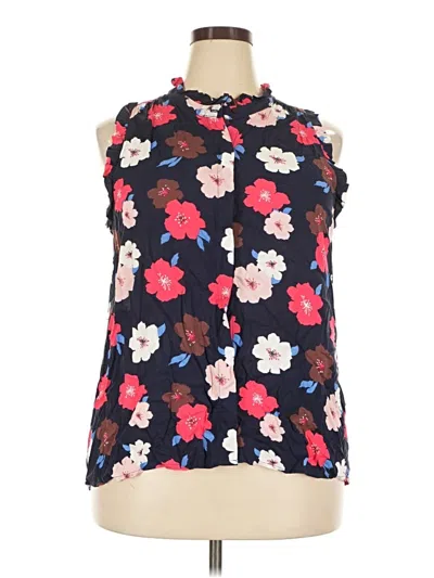 Pre-owned Gibson Sleeveless Blouse In Blue