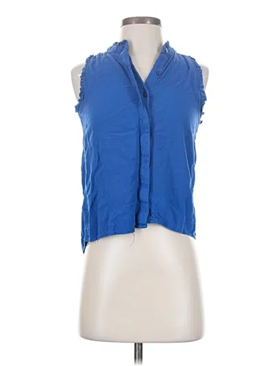 Pre-owned Gibson Sleeveless Button Down Shirt In Blue