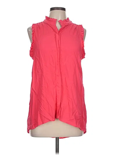 Pre-owned Gibson Sleeveless Button Down Shirt In Pink