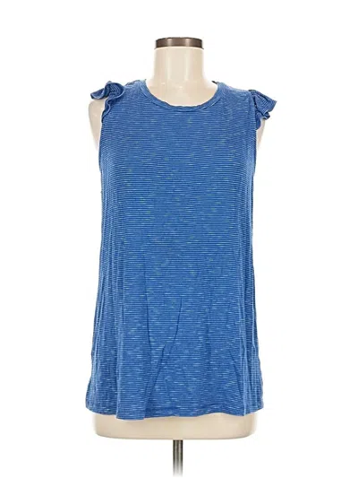 Pre-owned Gibson Sleeveless Top Blue Keyhole Neckline Tops