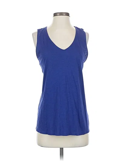 Pre-owned Gibson Sleeveless Top Blue Scoop Neck Tops