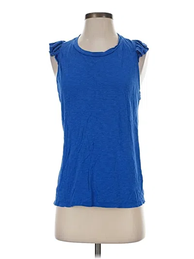 Pre-owned Gibson Sleeveless Top Blue Scoop Neck Tops