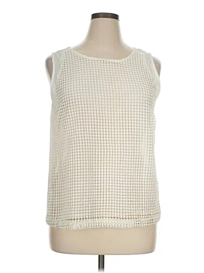 Pre-owned Gibson Sleeveless Top Ivory Square Neckline Tops