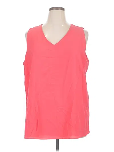 Pre-owned Gibson Sleeveless Top Pink V-neck Tops