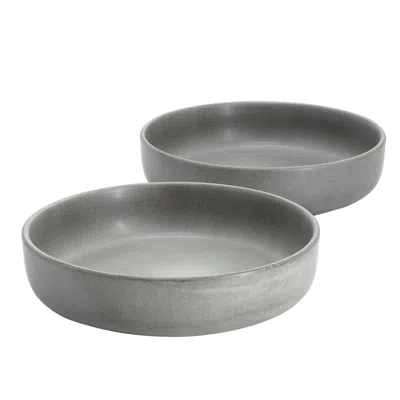 Gibson Soho Lounge Bryant Park 2 Piece 8 Inch Stoneware Dinner Bowl Set In Gray In Multi