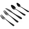 Gibson Stravidia 20 Piece Flatware Set  Stainless Steel In Black