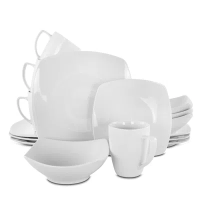 Gibson Zen Buffetware 16 Piece Square Dinnerware Set