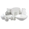 Gibson Zen Buffetware 39-piece Dinnerware Set In White