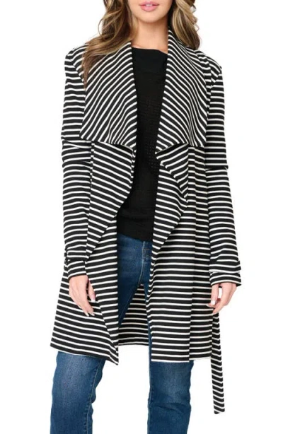 Gibsonlook Belted Ponte Topper Jacket In Black