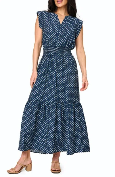 Gibsonlook Bohemian Smock Waist Maxi Dress