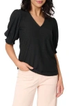 Gibsonlook Clip Dot Puff Sleeve Top