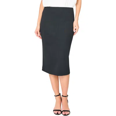 Gibsonlook Cotton Blend Structured Knit Pencil Skirt In Black