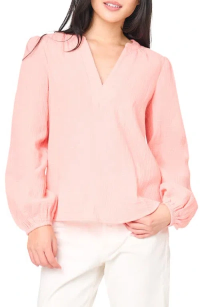 Gibsonlook Cotton Gauze Blouse In Pink