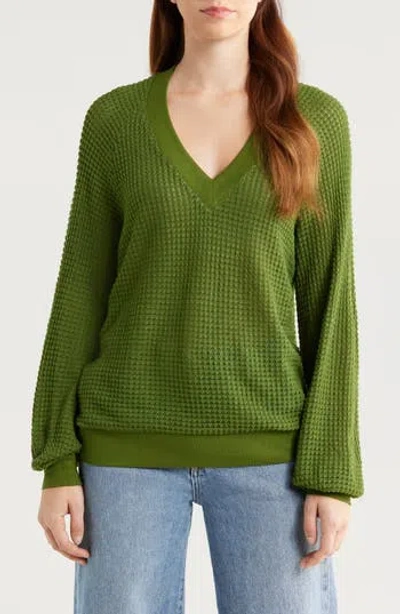 GIBSONLOOK GIBSONLOOK COURTSIDE OPEN STITCH SWEATER