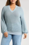 Gibsonlook Courtside Open Stitch Sweater