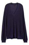 Gibsonlook Courtside Open Stitch Sweater In Navy