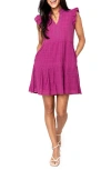 Gibsonlook Decked Out Cotton Seersucker Sundress In Neon Berry