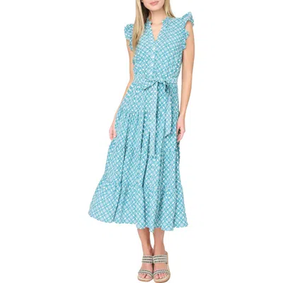 Gibsonlook Dianthus Sleeveless Maxi Dress In Blue