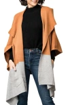 Gibsonlook Double Knit Cape In Orange