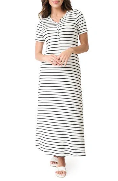 Gibsonlook Henley Knit Maxi Dress In Multi