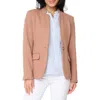 Gibsonlook Inverted Notch Collar Cotton Blend Knit Blazer