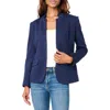 Gibsonlook Inverted Notch Collar Cotton Blend Knit Blazer In Navy Peacoat