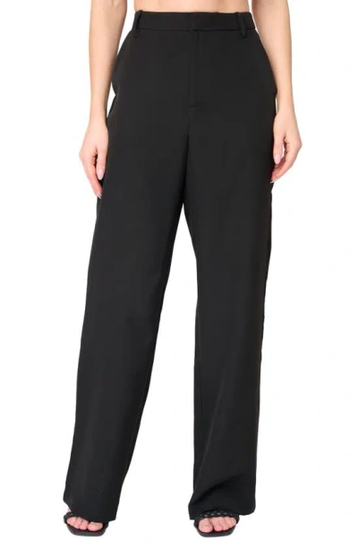 Gibsonlook Lindsey High Waist Stretch Twill Stovepipe Pants In Black