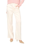 Gibsonlook Lindsey Wide Leg Satin Pants In Neutral