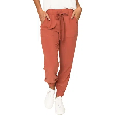 Gibsonlook Linen Joggers In Brown