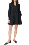 Gibsonlook Long Sleeve Minidress In Black