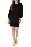 Gibsonlook Long Sleeve Sweater Dress In Black
