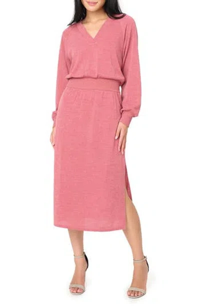 Gibsonlook Long Sleeve Sweater Dress In Pink