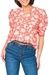 Gibsonlook Notch Neck Pullover Top In Multi