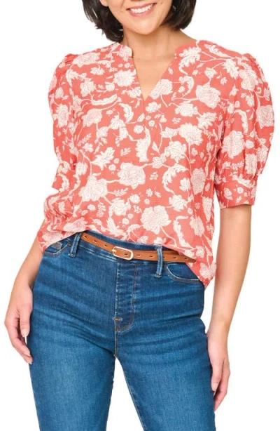 Gibsonlook Notch Neck Pullover Top In Multi