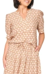 Gibsonlook Notch Neck Pullover Top In Neutral
