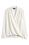 Gibsonlook Open Stitch Surplice Sweater In Ivory